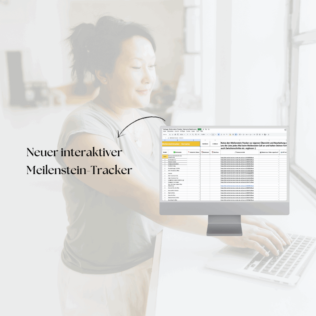 Neuer Meilenstein-Tracker für Business-Mamas in der OBM Membership für Business-Mamas 2.0